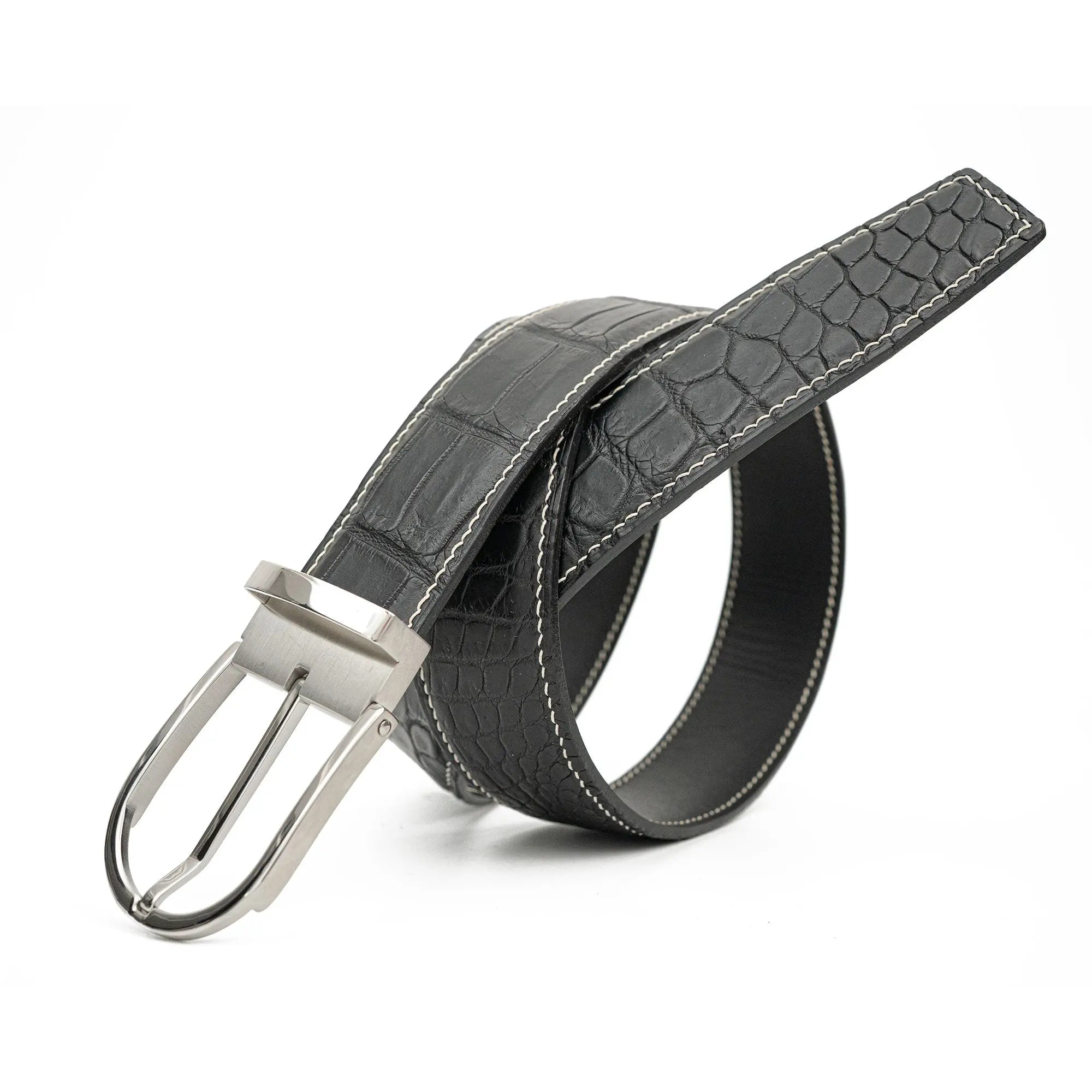 Divinch DVG304 Handcrafted Alligator Leather Dress Belt