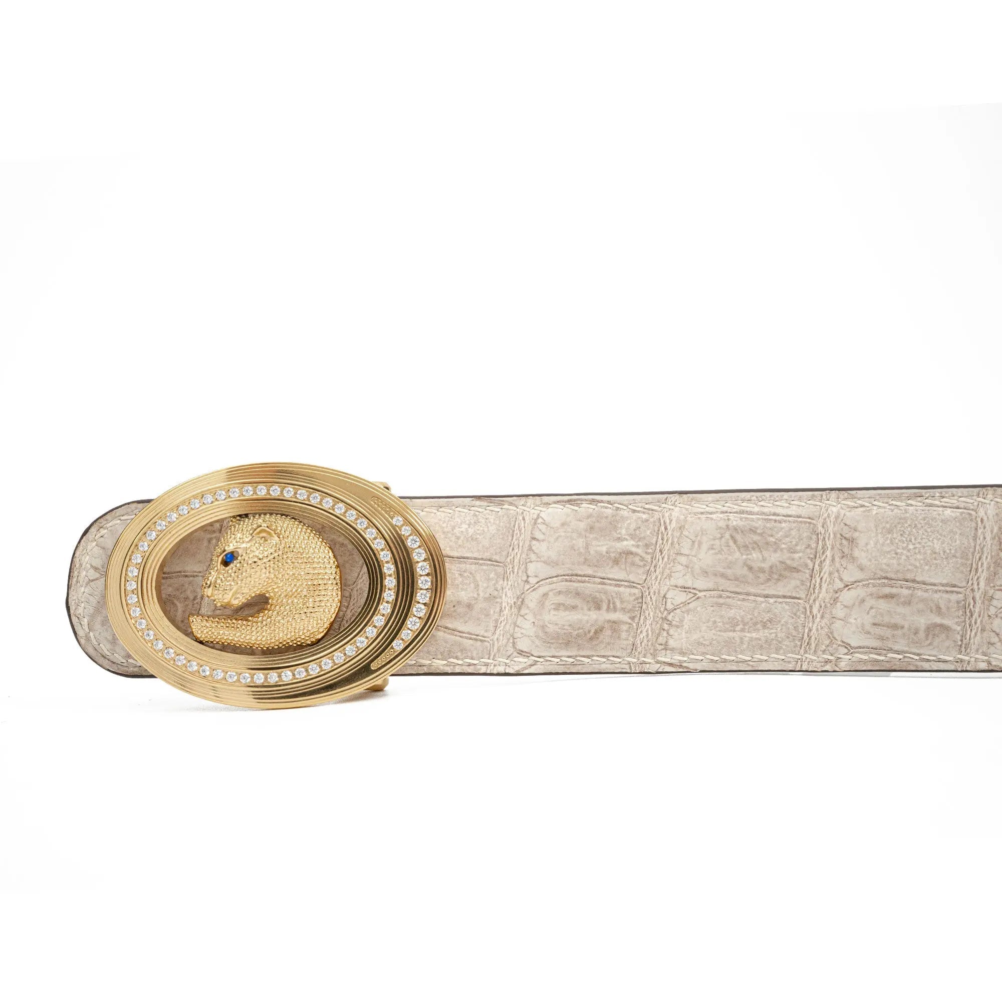 DIVINCH Handcrafted Patina Belt Alligator Leather DVG366