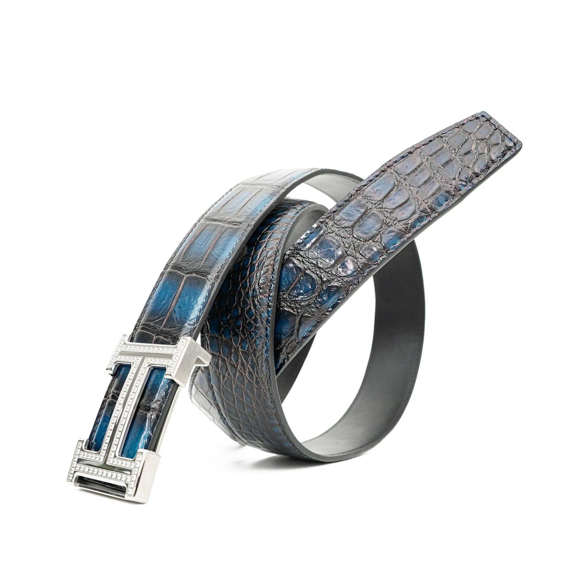 DIVINCH Handcrafted Dress Belt Alligator Leather DVG86