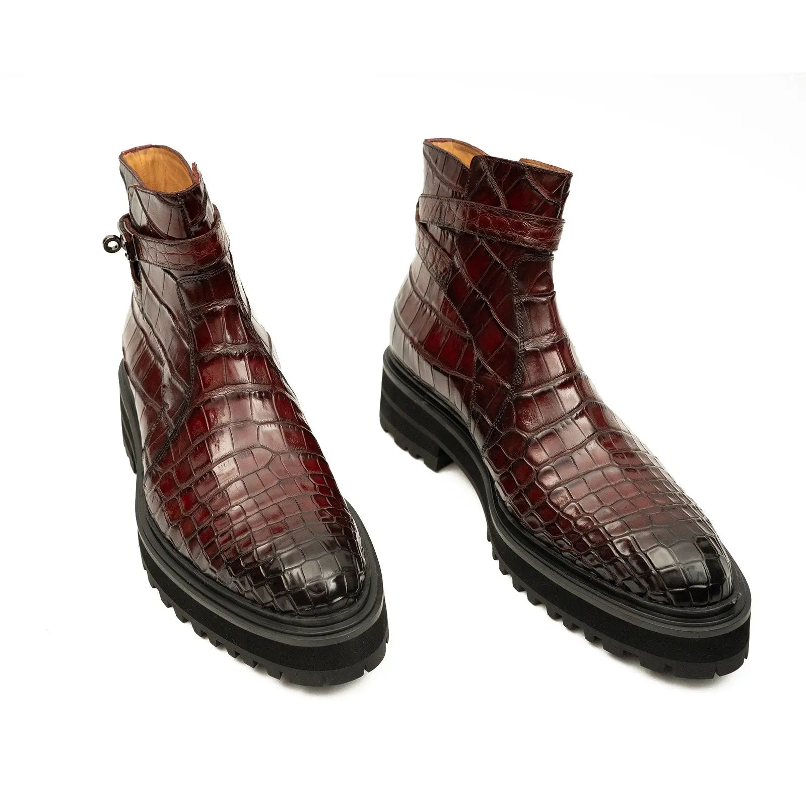 Nile Crocodile Chelsea Boots Buckle Men's Crocodile Leather