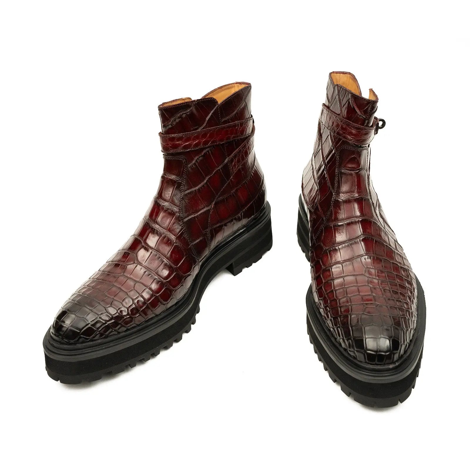 Nile Crocodile Chelsea Boots Buckle Men's Crocodile Leather