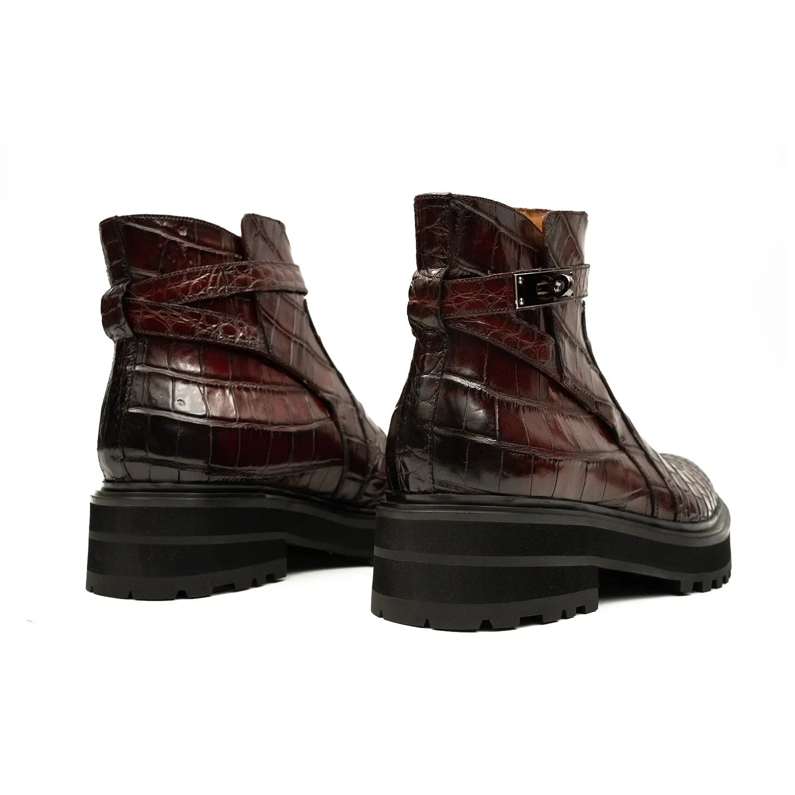 Nile Crocodile Chelsea Boots Buckle Men's Crocodile Leather