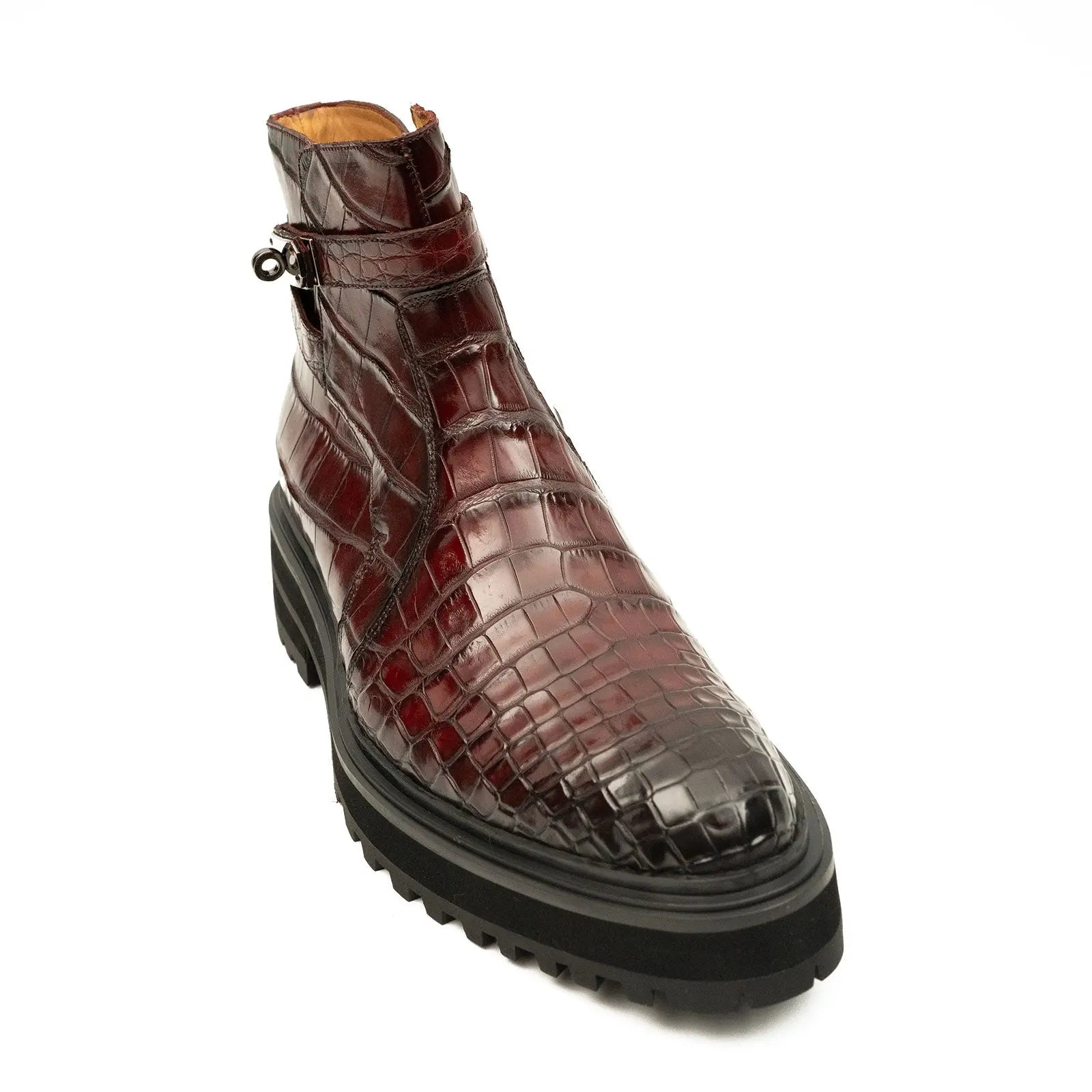 Nile Crocodile Chelsea Boots Buckle Men's Crocodile Leather