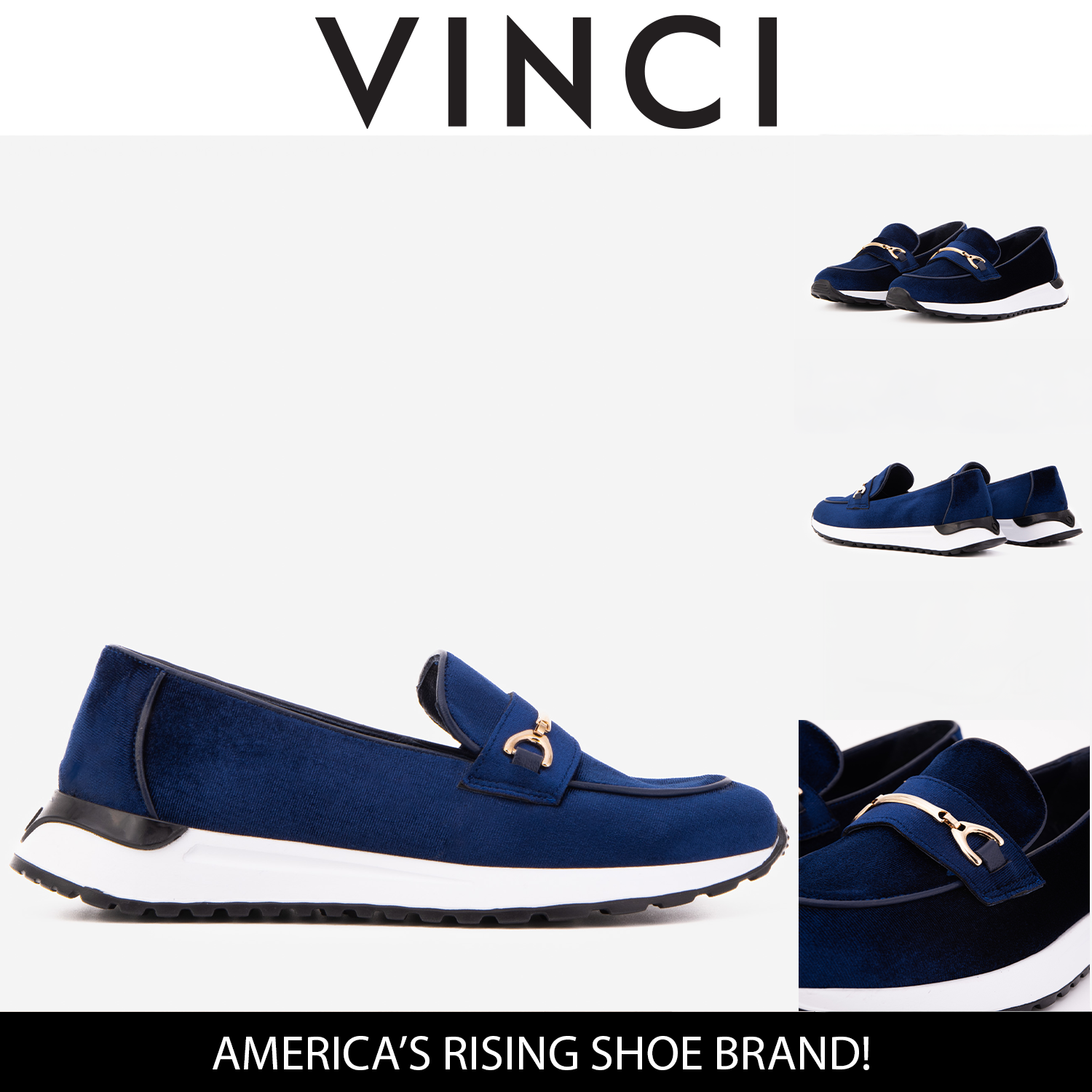 The Milan Navy Blue Leather Women Sneaker