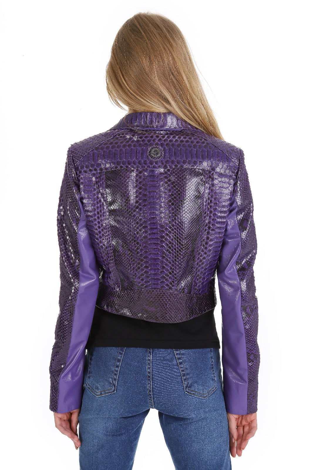 The Rubert Purple Pyht Leather Women Jacket