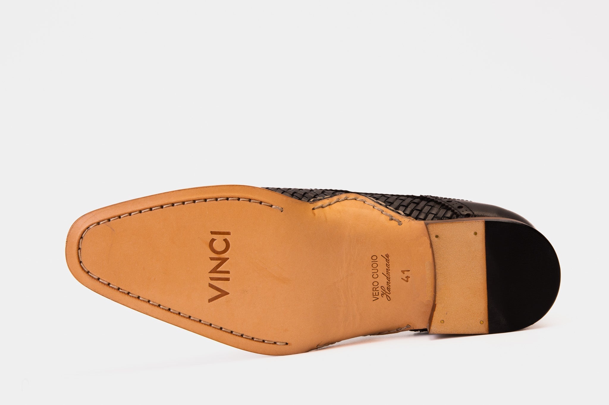 The Rolls Woven Black Leather Single Monk Strap Handmade Men Shoe