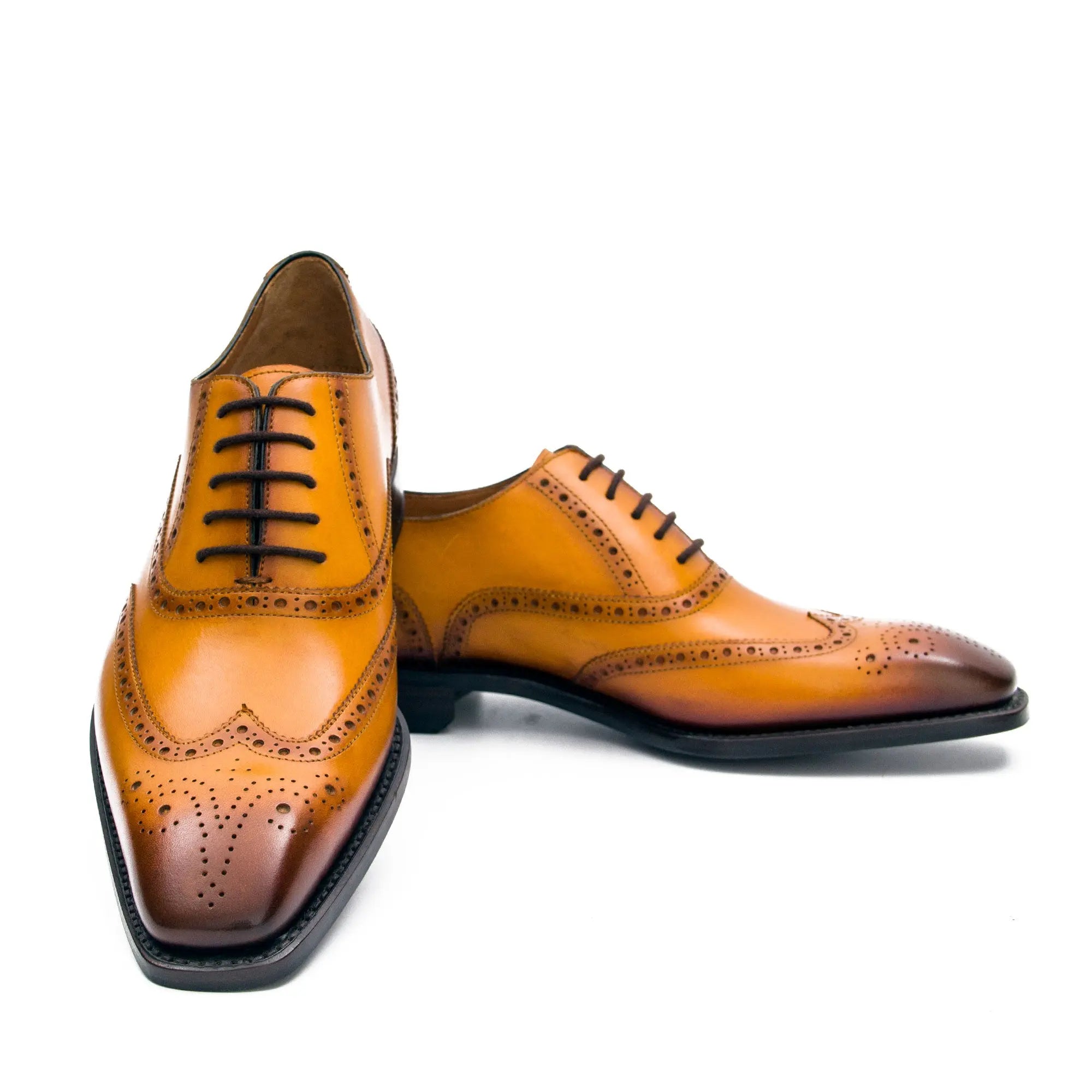 Wingtip Oxford Shoes Men's Leather Goodyear Welted Brogues
