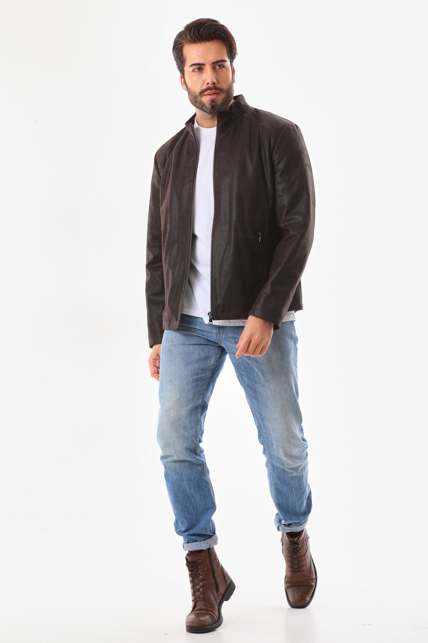 The Varden Brown Leather Men Jacket