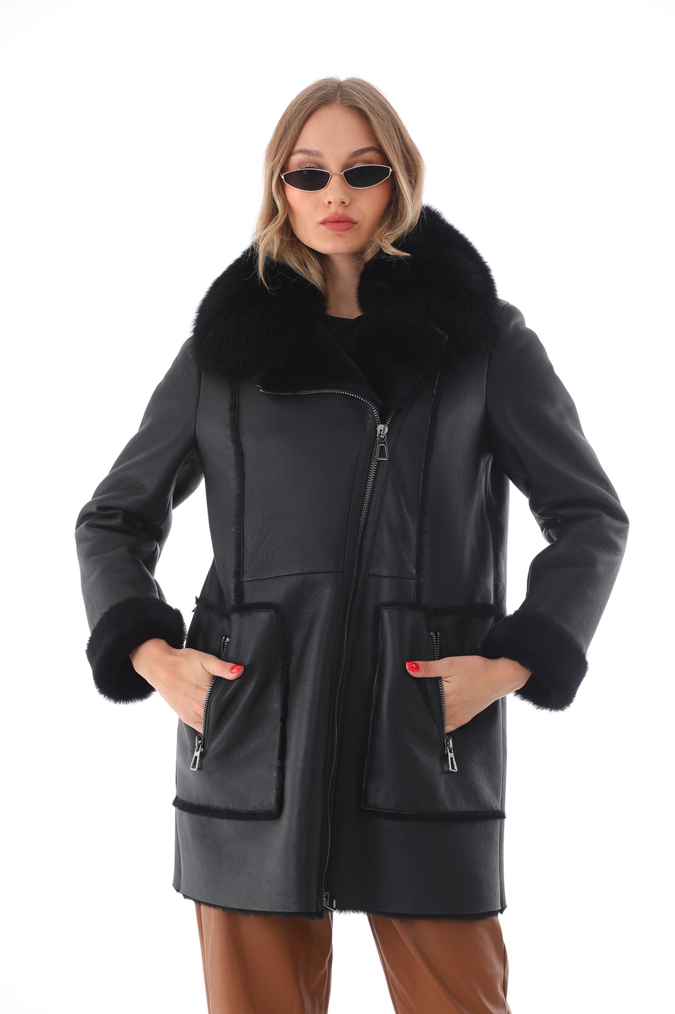 Vinci Leather Shoes The Boreal Black Leather Women Jacket