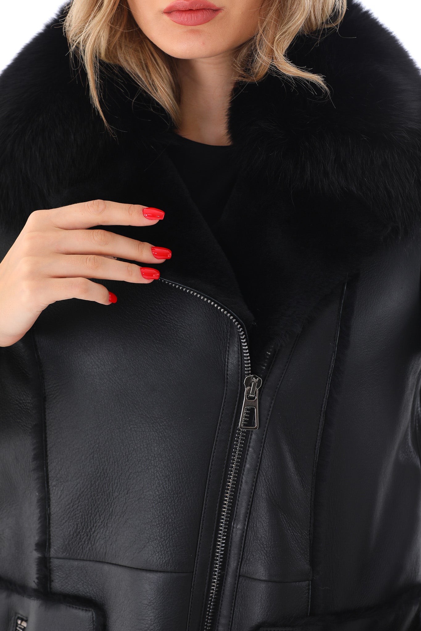 Vinci Leather Shoes The Boreal Black Leather Women Jacket