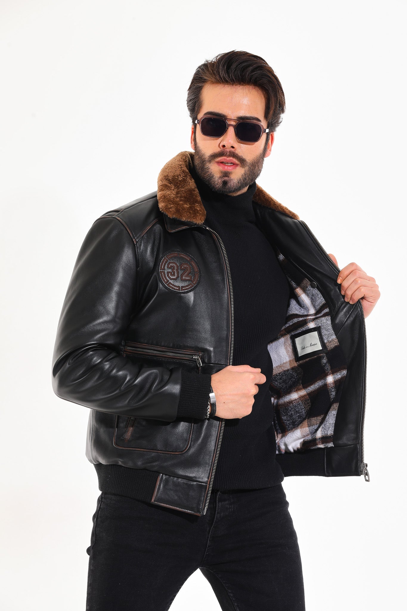 The Northway Vintage Black Lambskin Men Leather Jacket