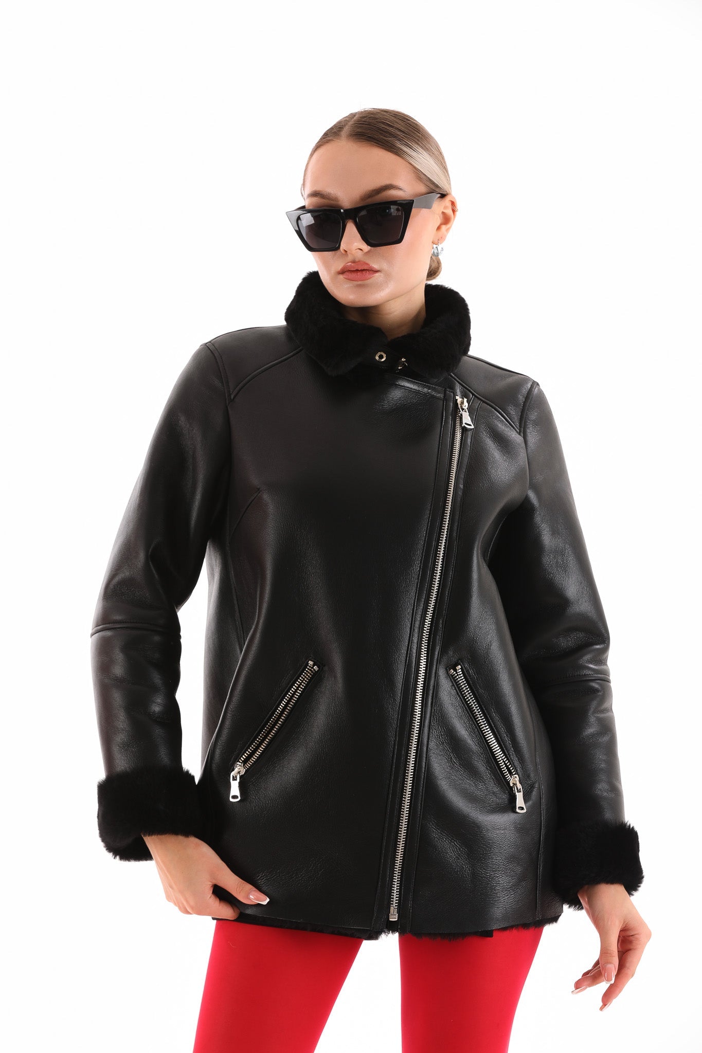 The Prague Black Leather Women Jacket