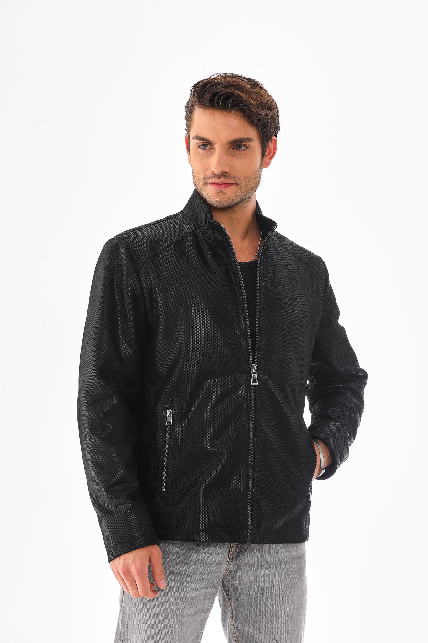 The Varden Black Leather Men Jacket