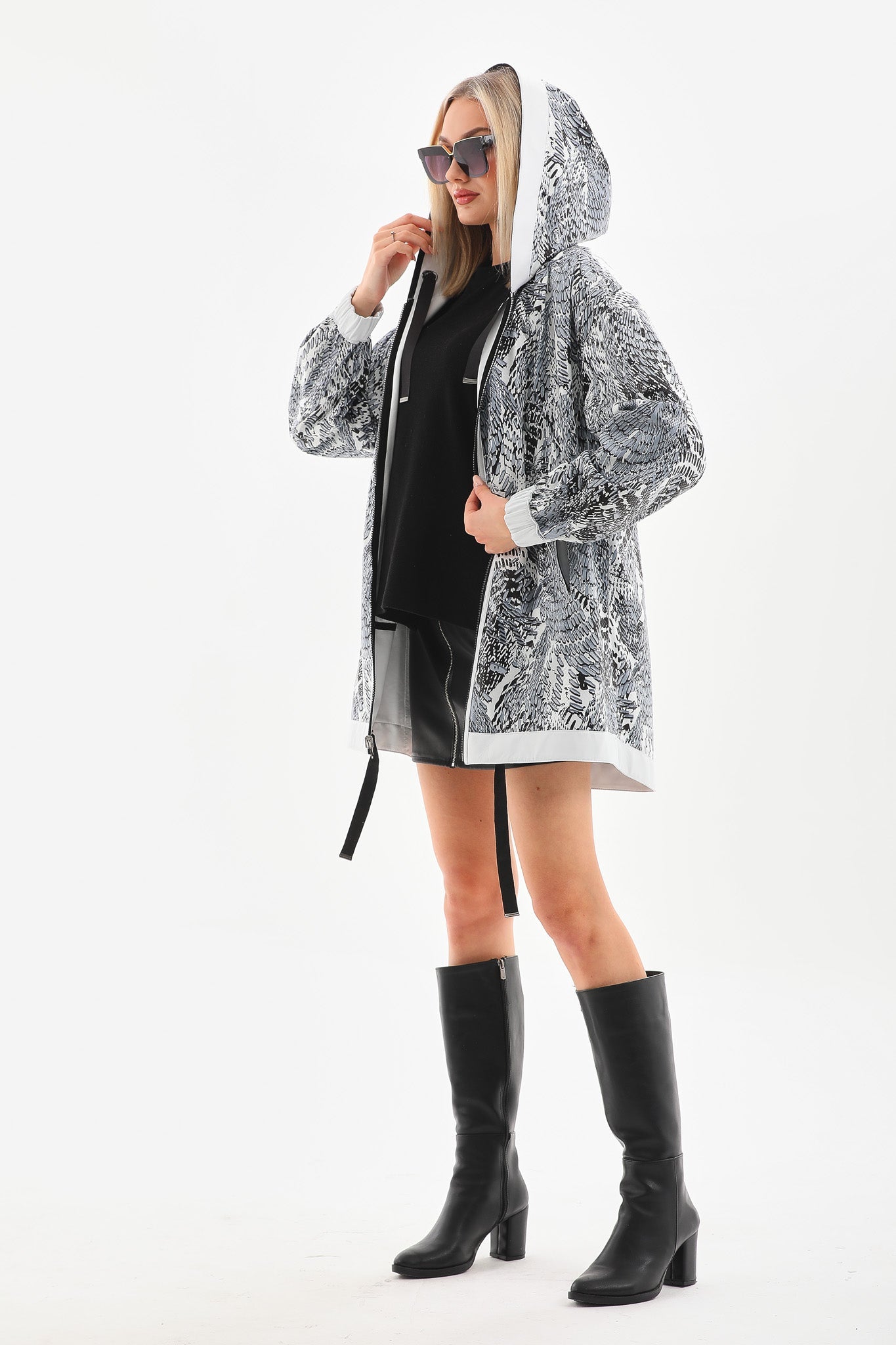 The Vega White Reversible Leather Women Jacket