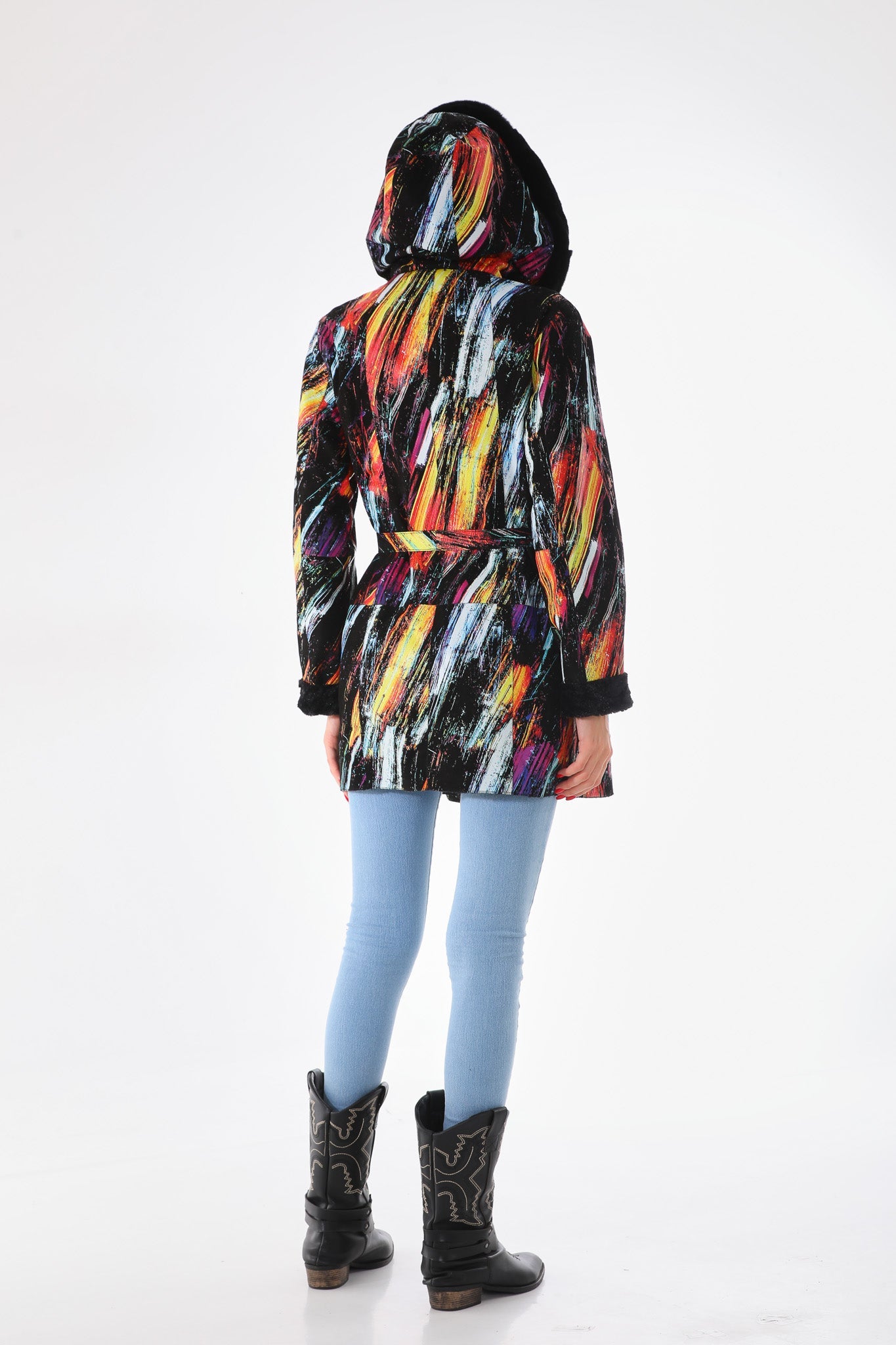 The Prisma Multicolor Leather Women Jacket