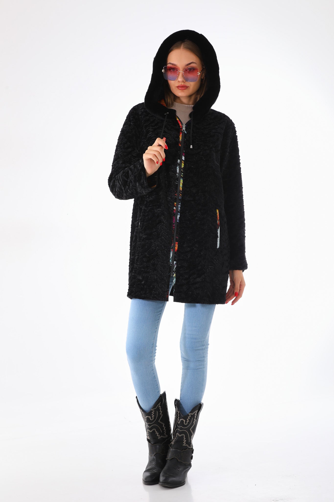 The Prisma Multicolor Leather Women Jacket