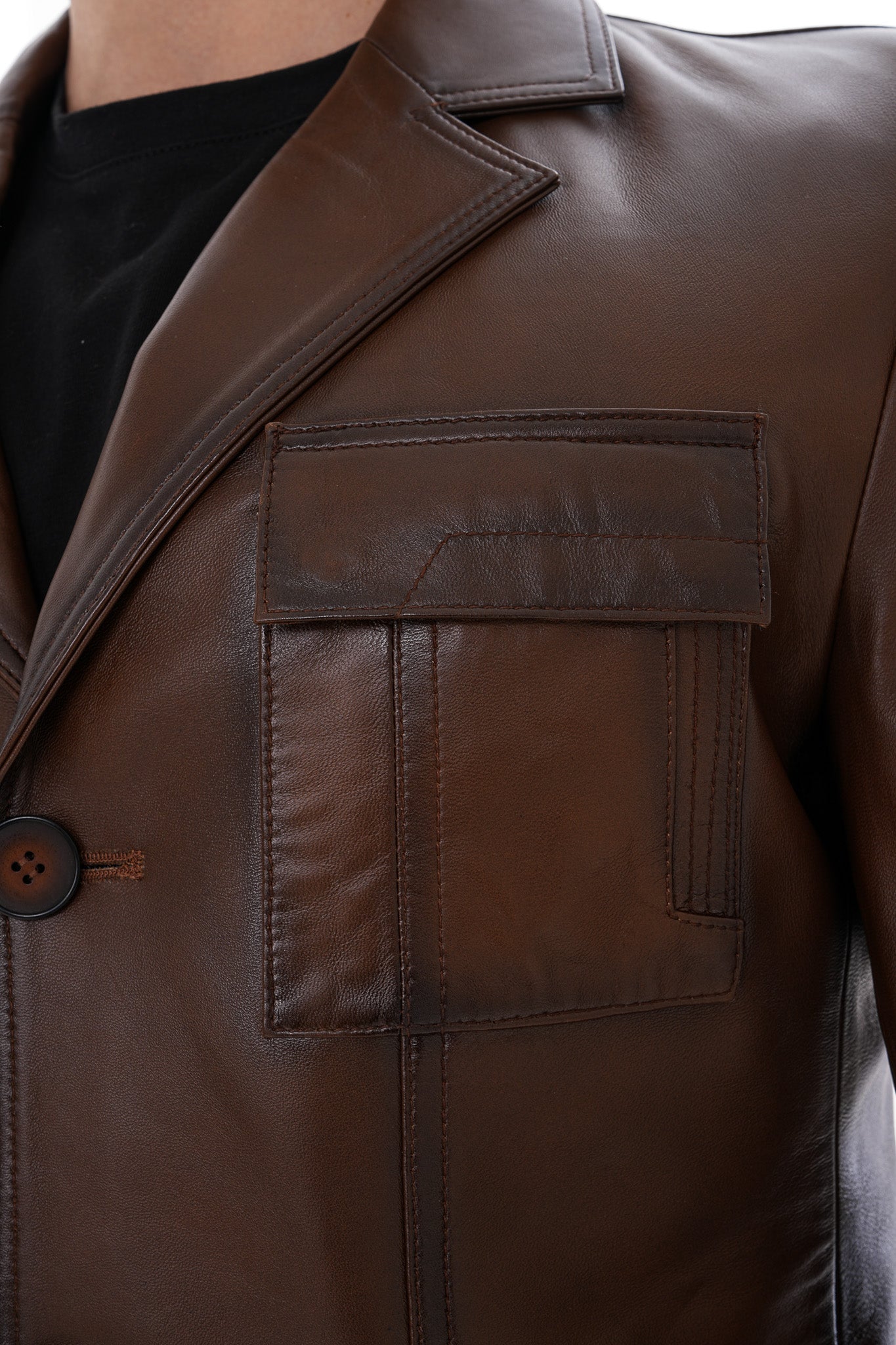 The Ravenna Brown Leather Men Jacket