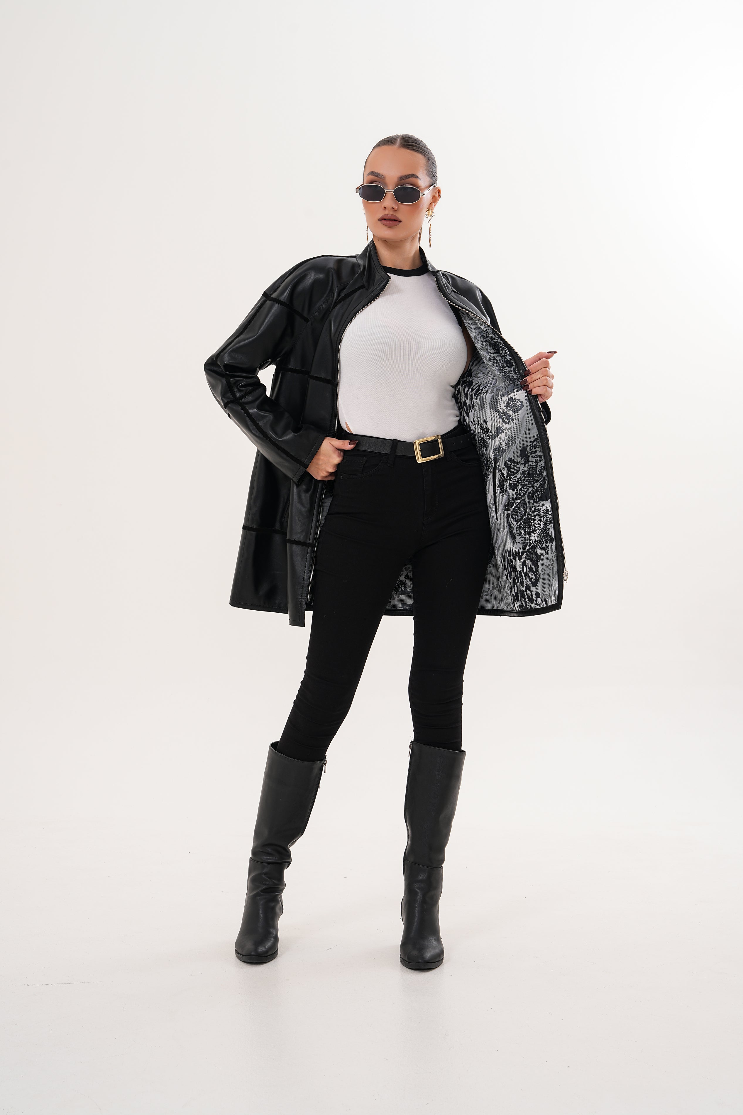 The Prado Reversible Black Leather Women Leather Jacket