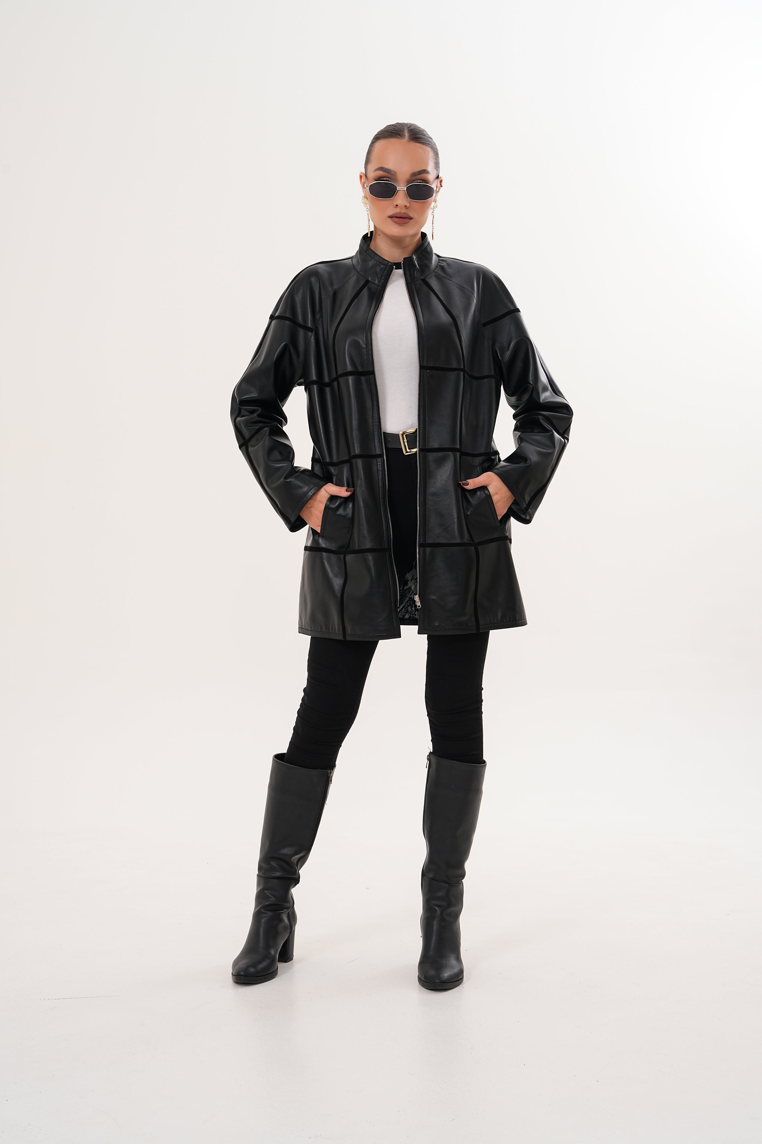 The Prado Reversible Black Leather Women Leather Jacket