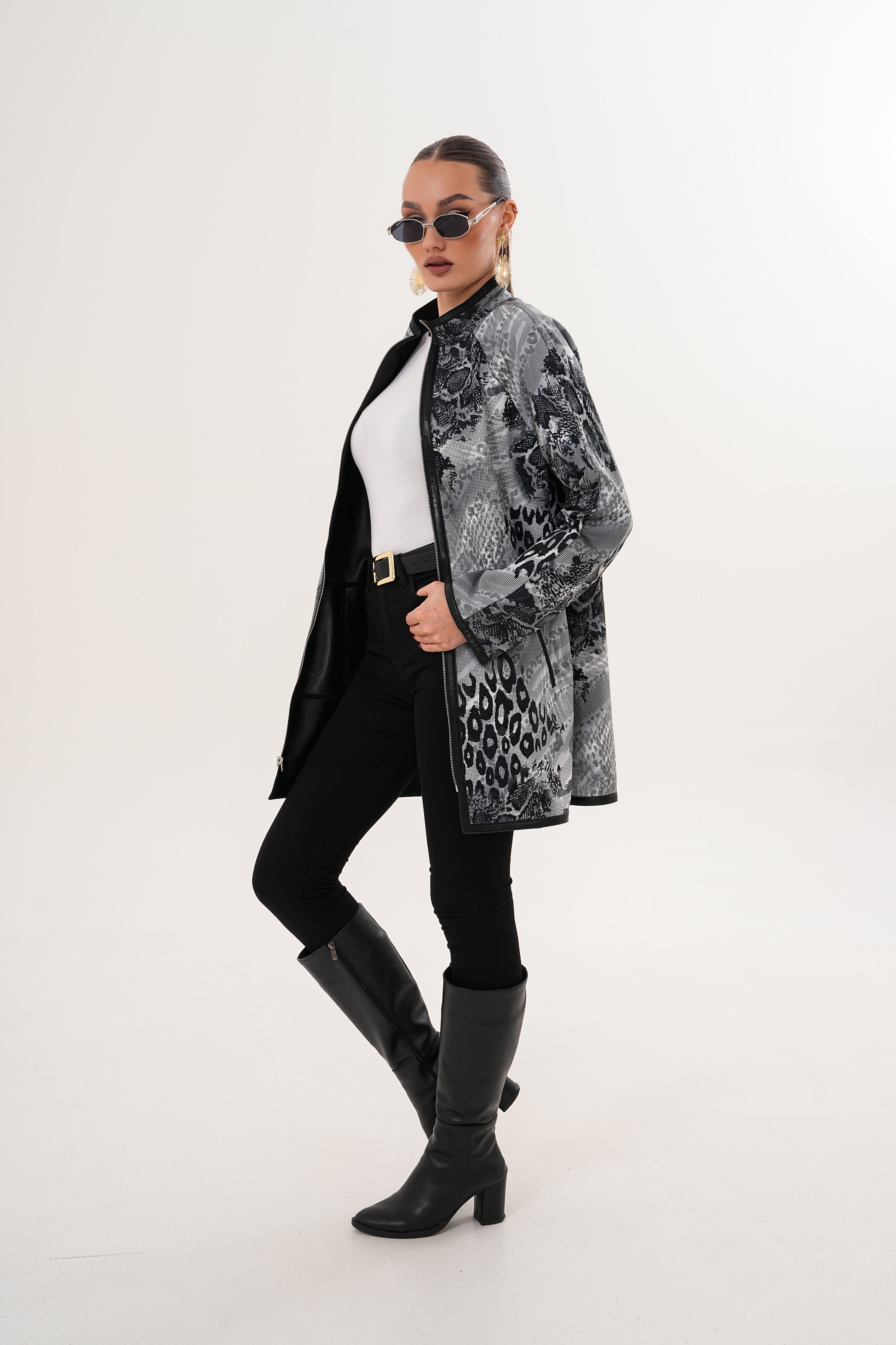 The Prado Reversible Black Leather Women Leather Jacket