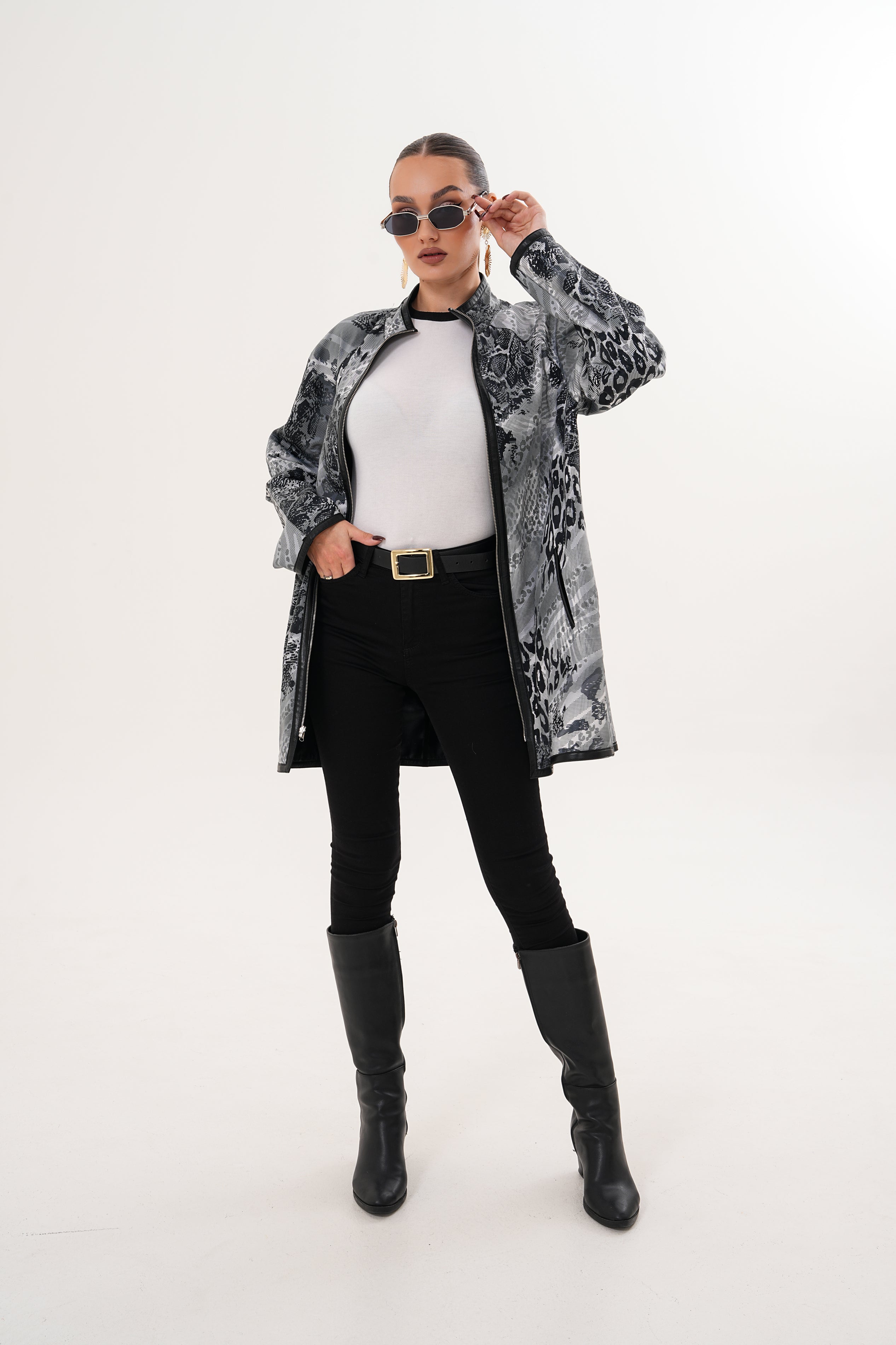 The Prado Reversible Black Leather Women Leather Jacket