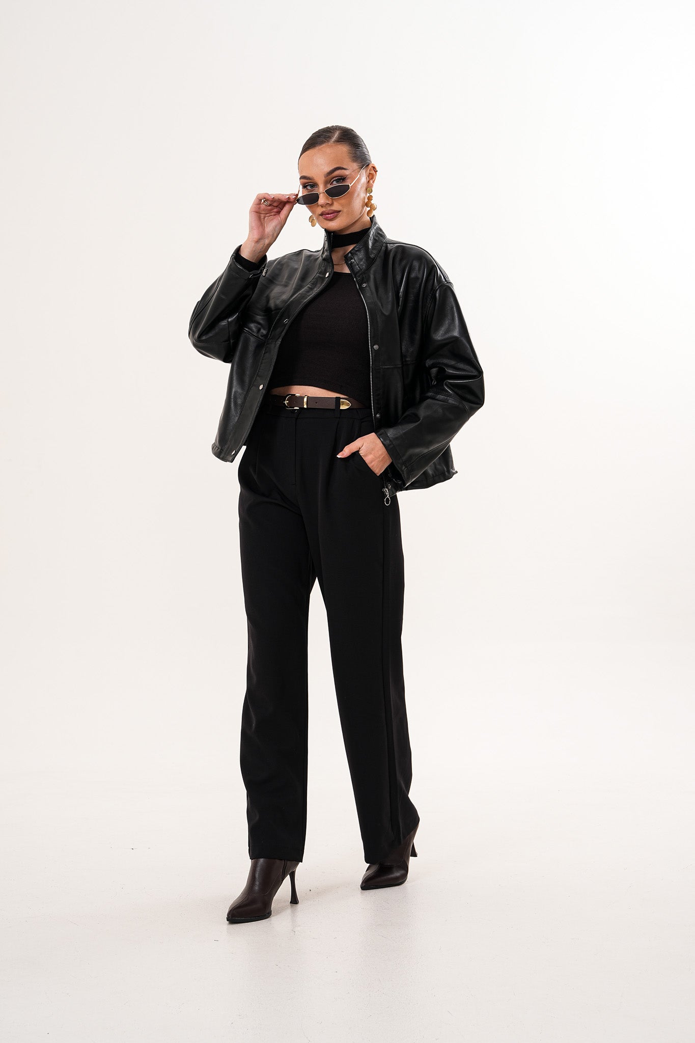 The Vesper Black Leather Women Jacket