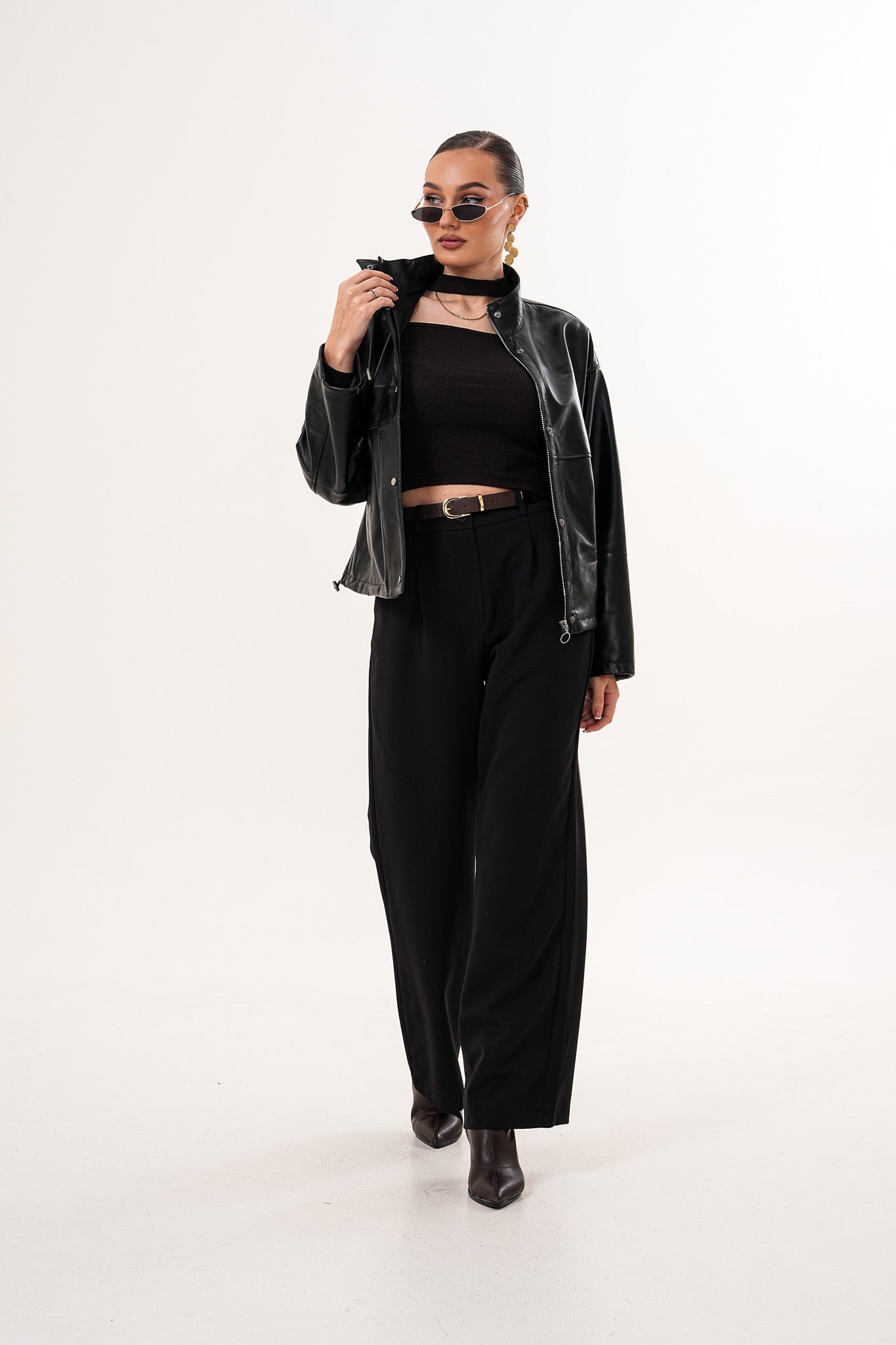 The Vesper Black Leather Women Jacket