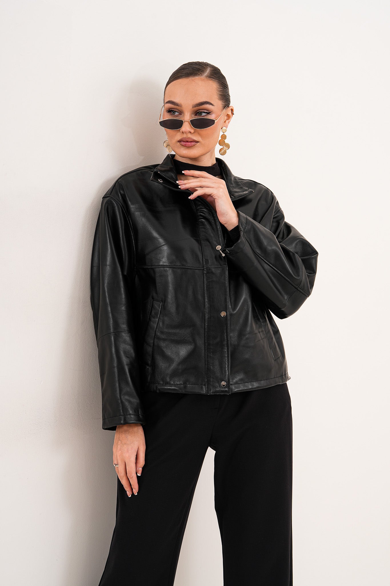 The Vesper Black Leather Women Jacket