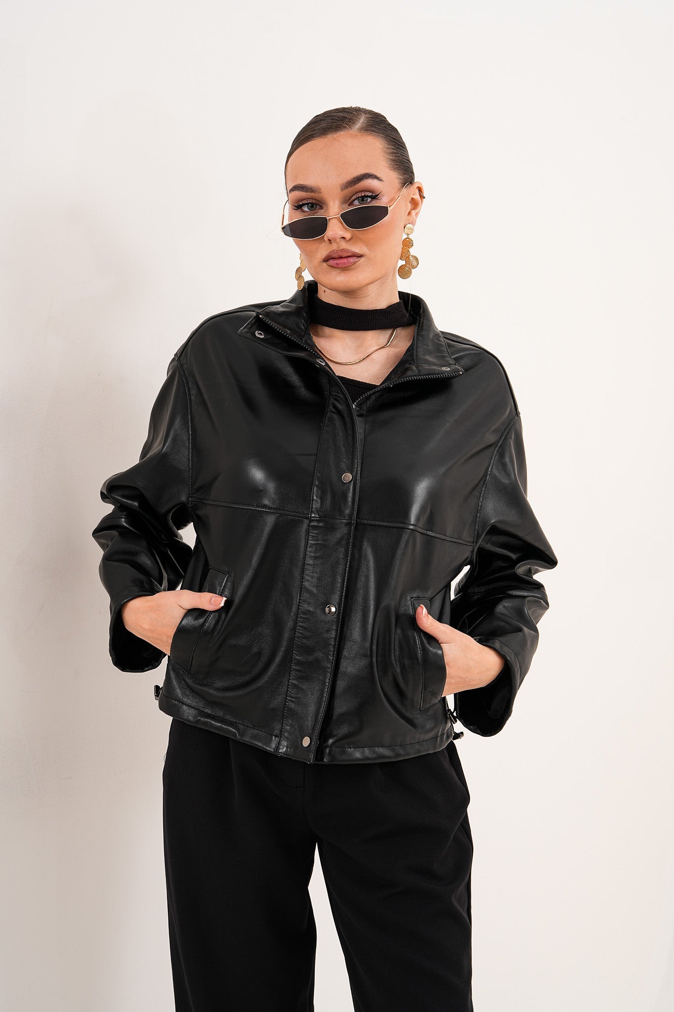 The Vesper Black Leather Women Jacket
