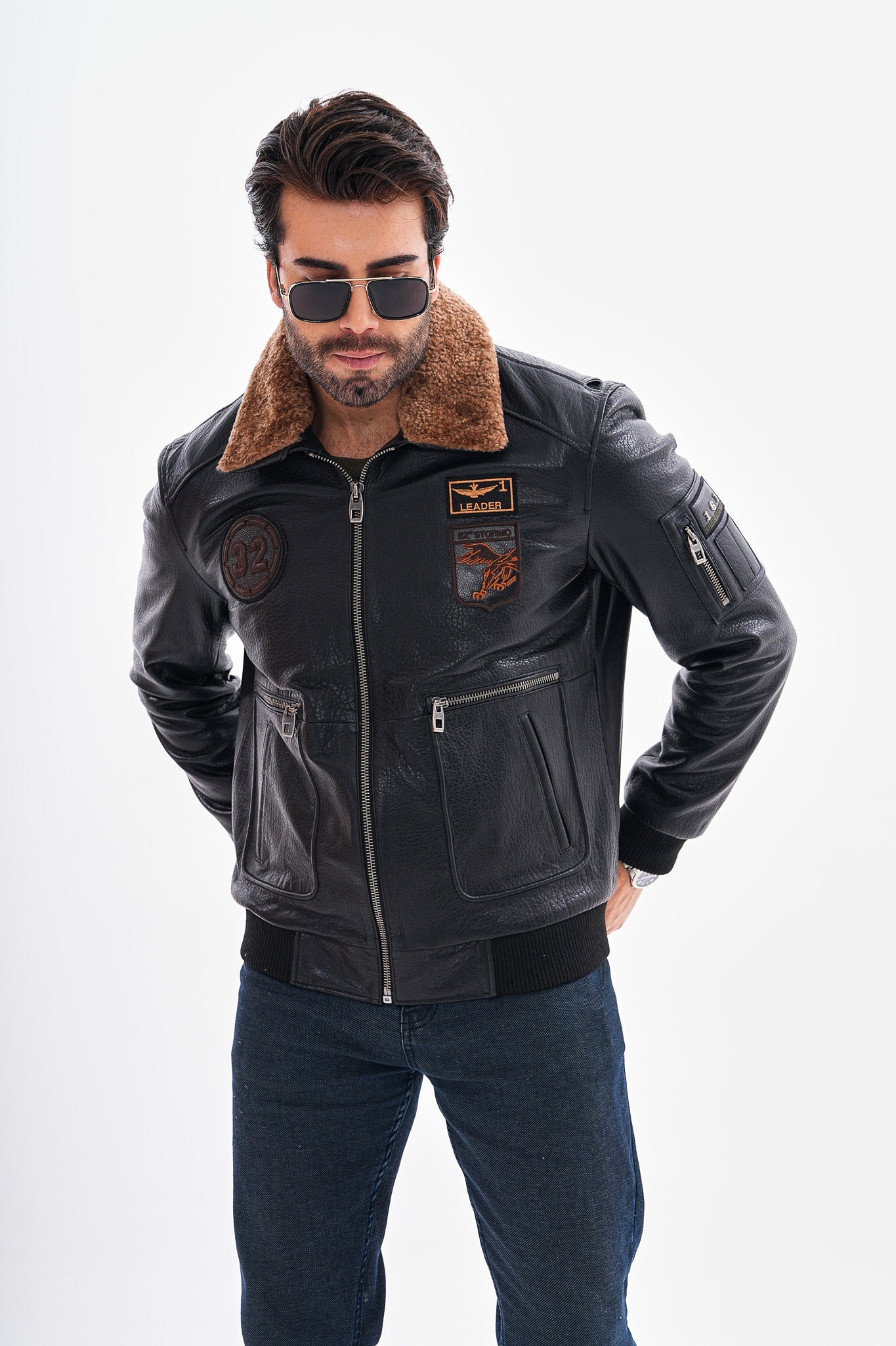 The Northway Black Lambskin Men Leather Jacket