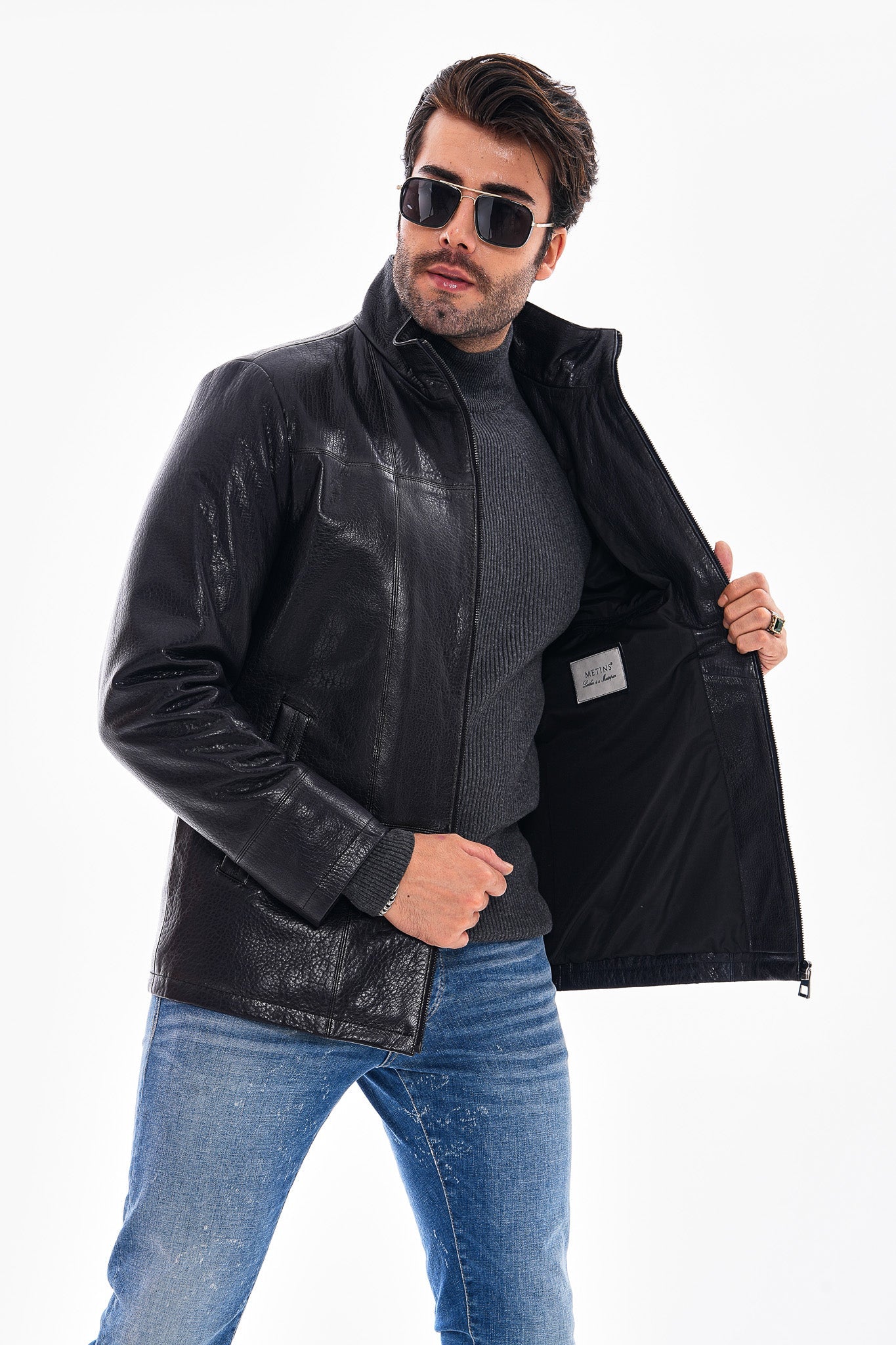 The Nero Black Leather Men Jacket