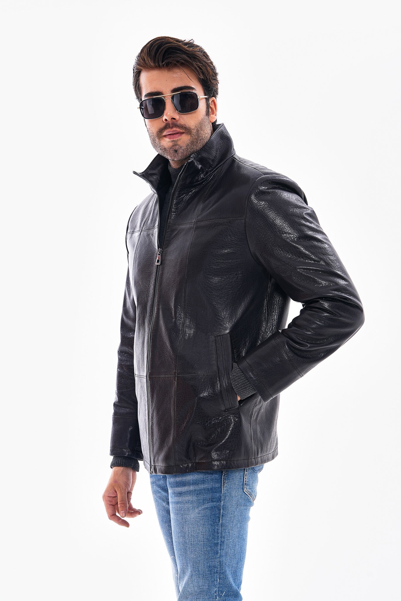 The Nero Black Leather Men Jacket