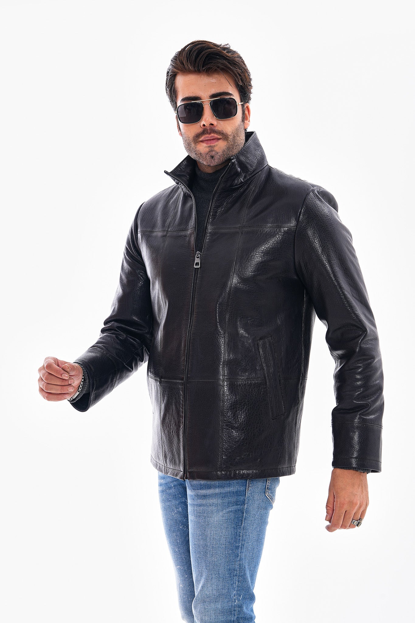 The Nero Black Leather Men Jacket