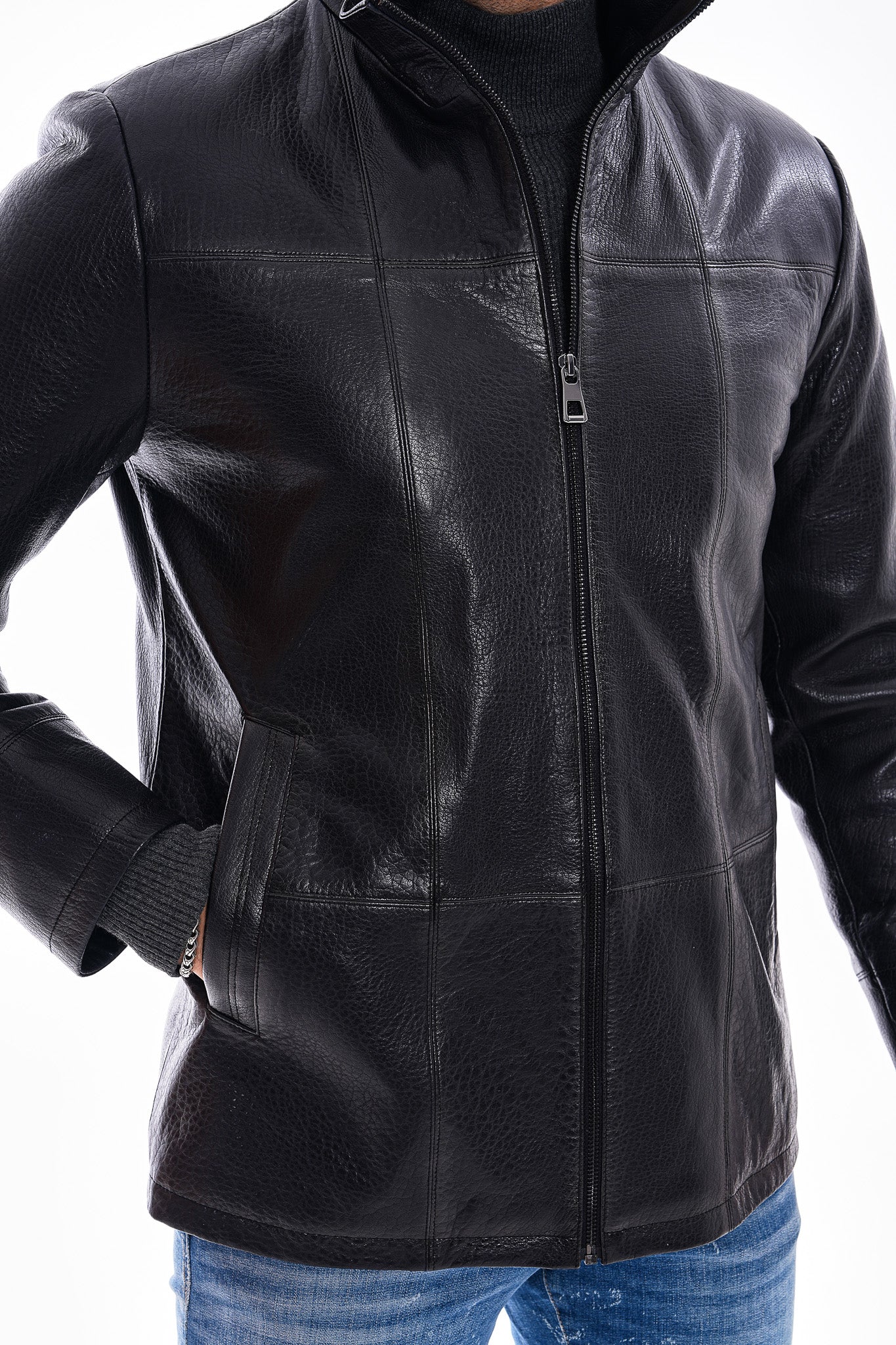 The Nero Black Leather Men Jacket