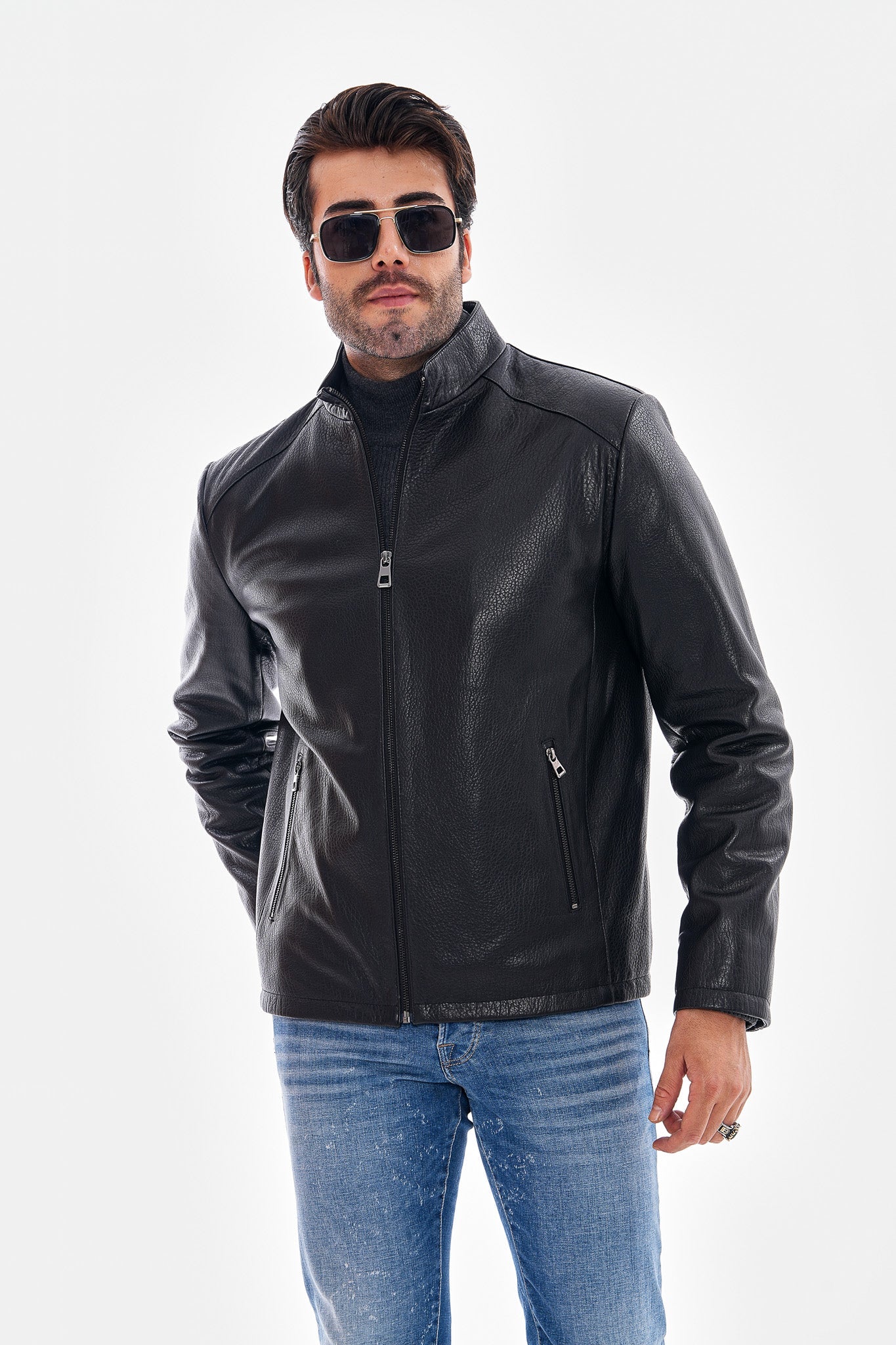 The Varden Black Leather Men Jacket