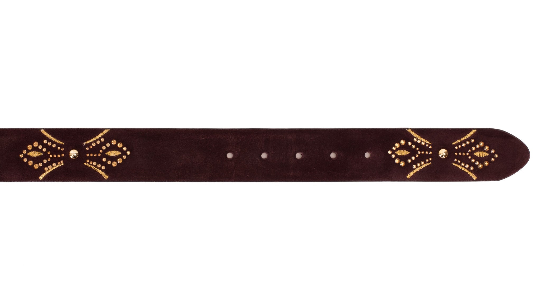 The Lazio Burgundy Suede Leather Belt