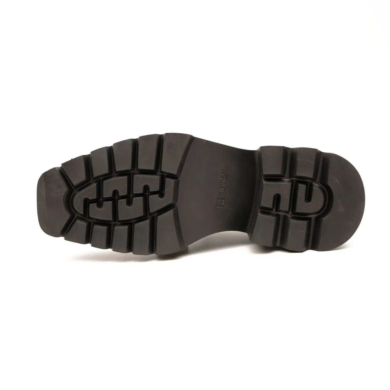 Unknown Brand Men's Embossed Leather Derby Shoes With Chunky Sole