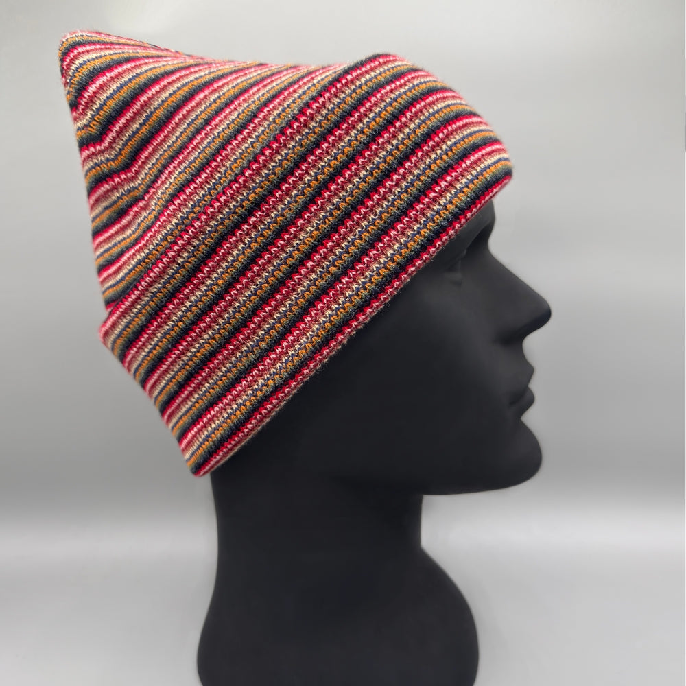 HW Traditional Beanie Multicolor Knit Warm Made In Usa