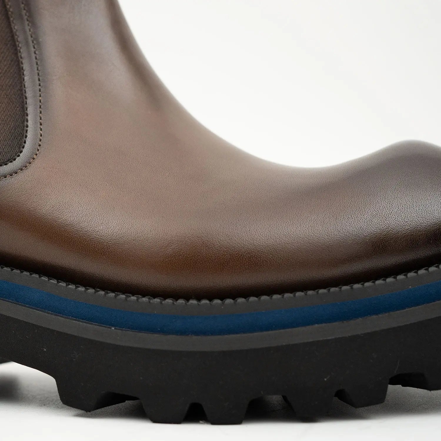 Premium Handcrafted Genuine Chelsea Boots Calfskin Brown
