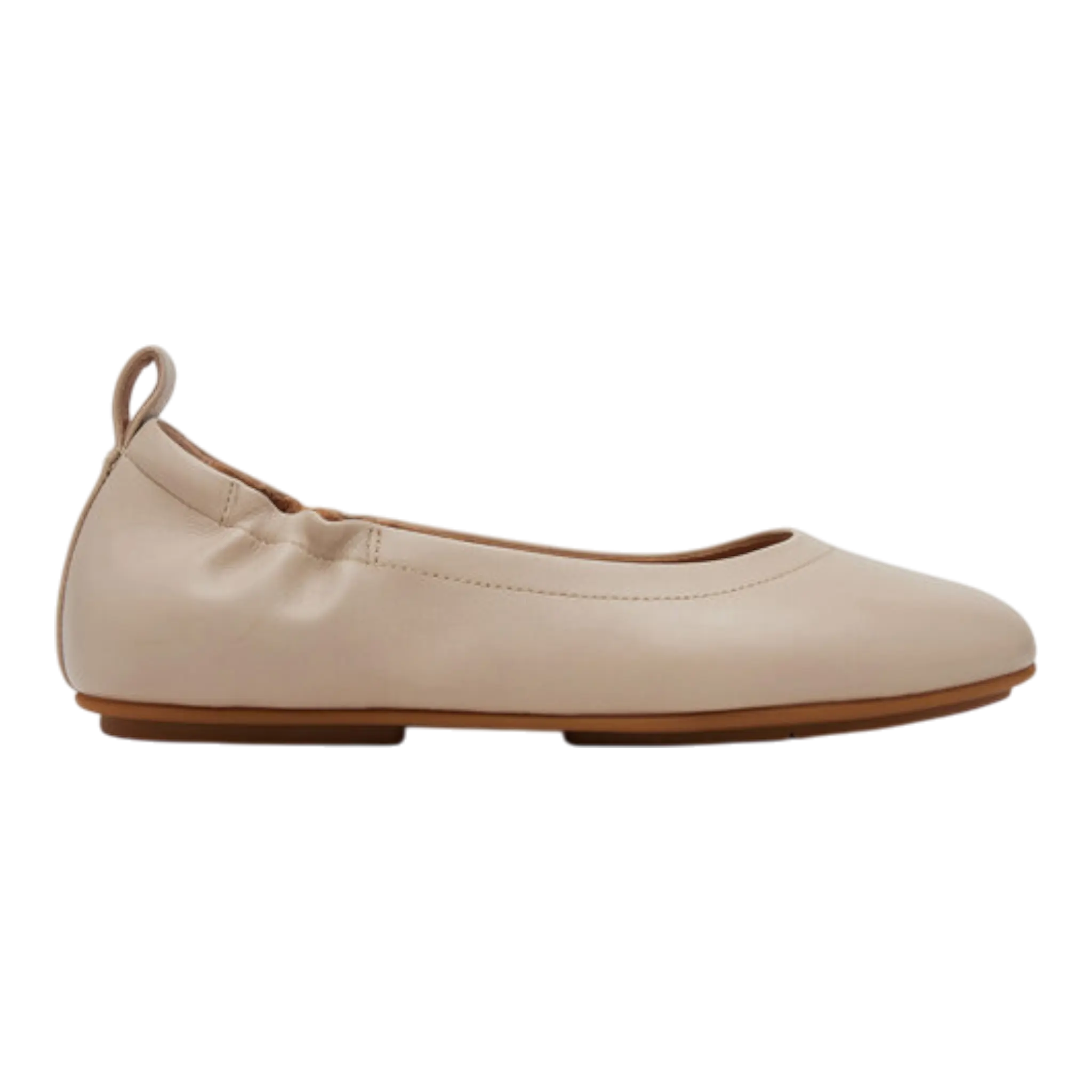 FitFlop Allegro Women's Ballerina Flat Leather Stone Beige