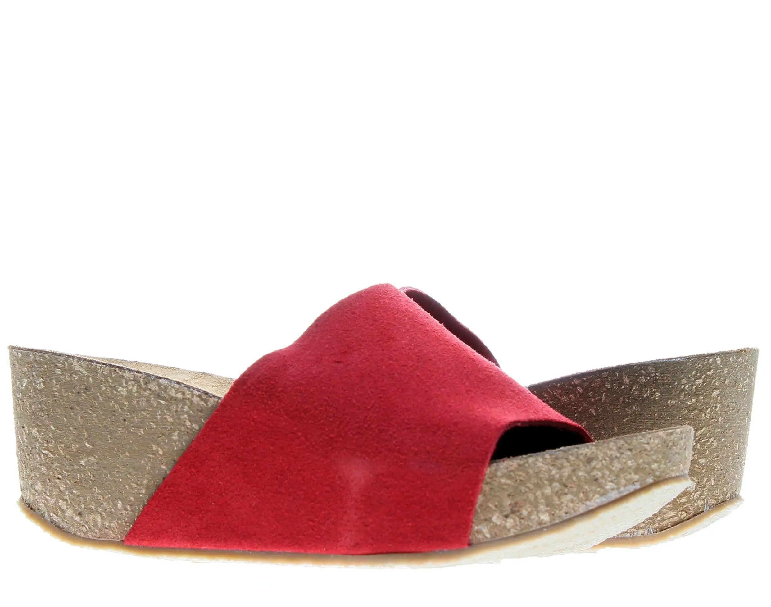 Chocolat Blu Riverside Wedge Sandal Women’s Suede Red