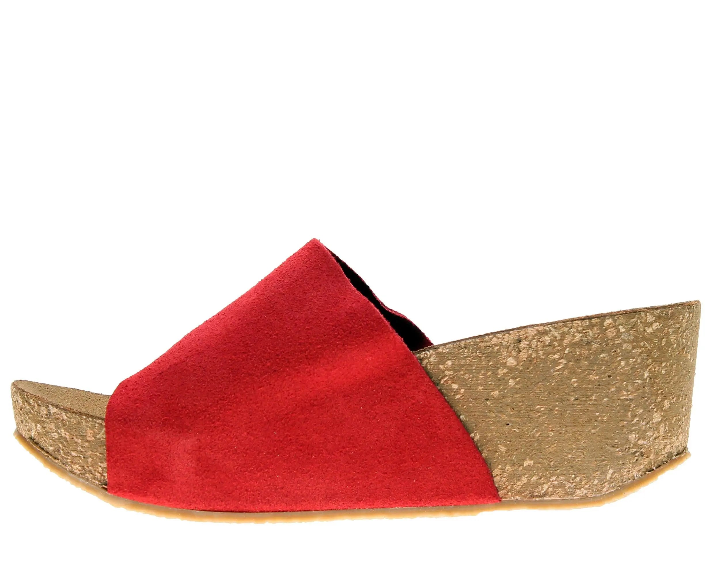 Chocolat Blu Riverside Wedge Sandal Women’s Suede Red