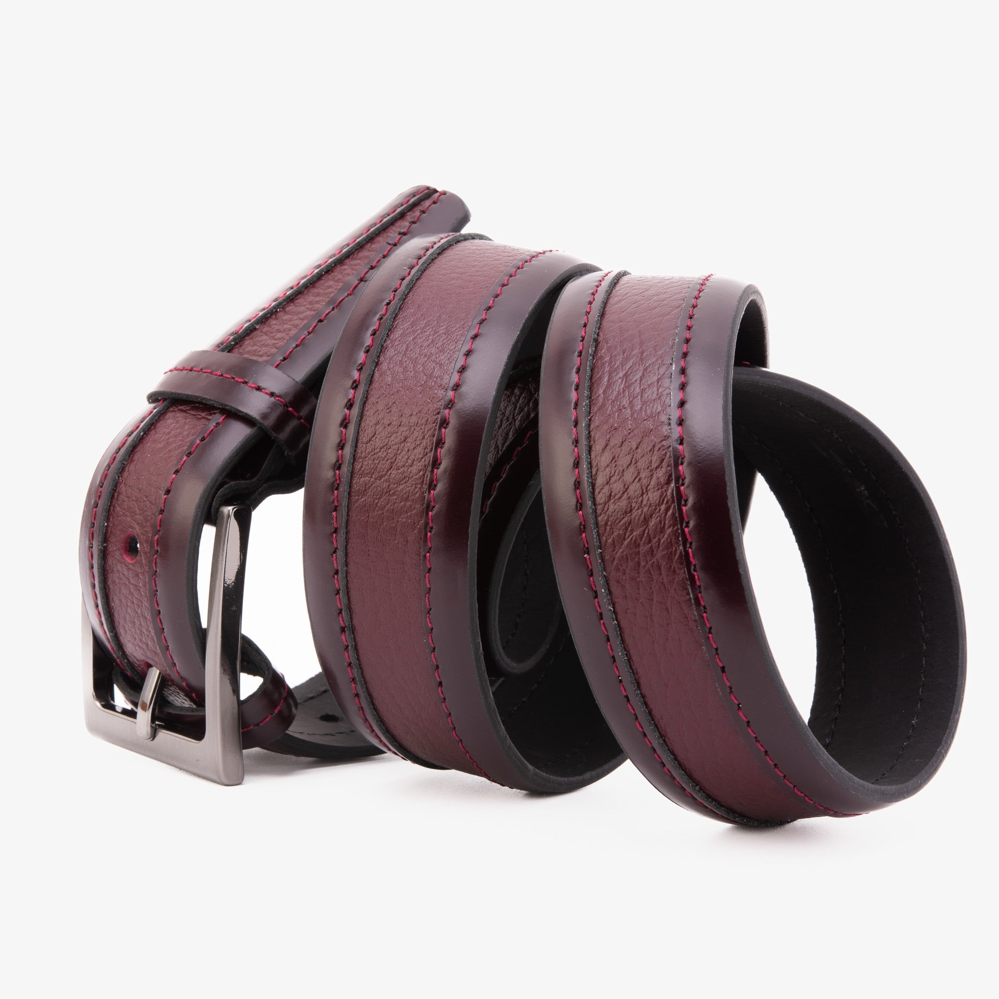 The Everest & Rockwell BurgundyLeather Belt