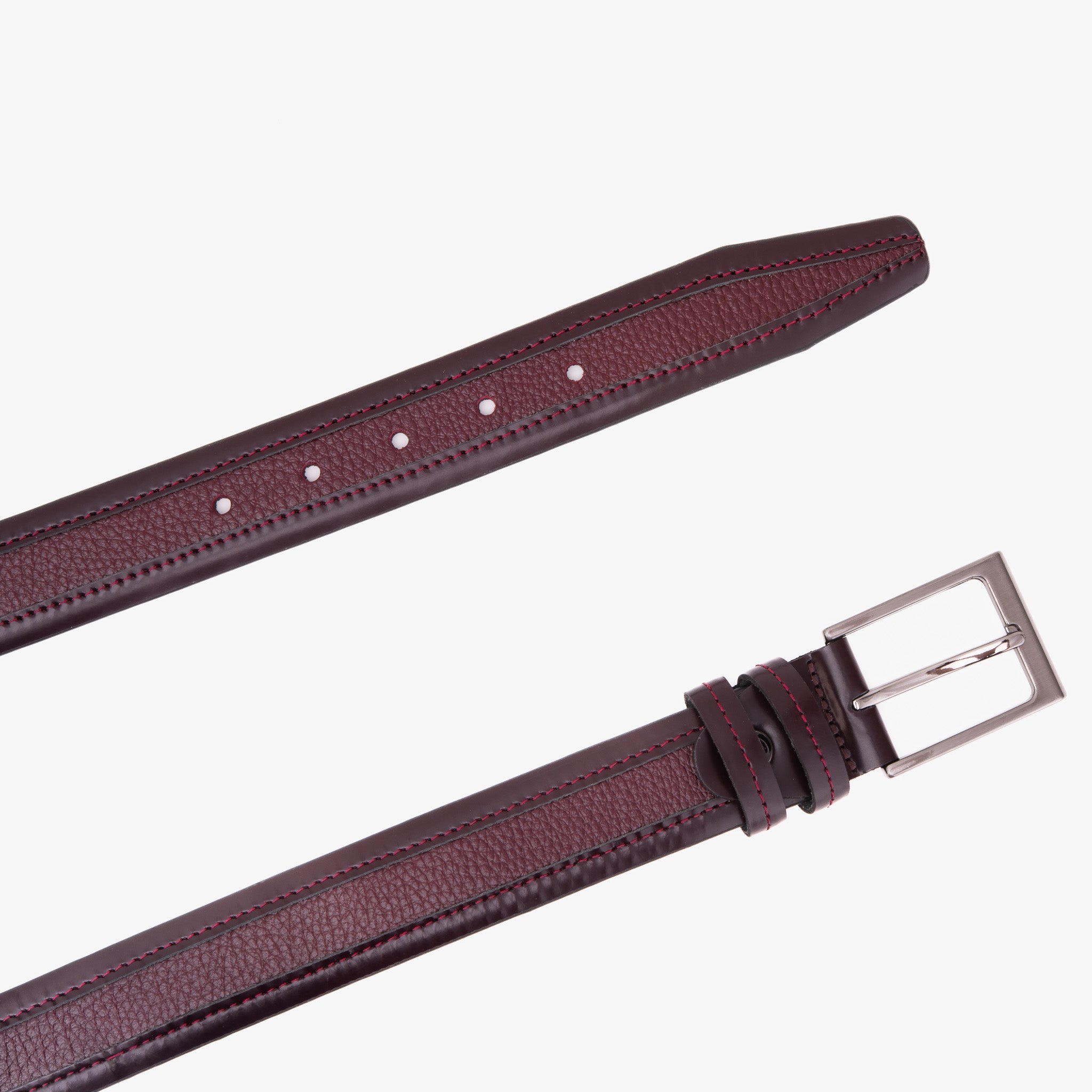 The Everest & Rockwell BurgundyLeather Belt