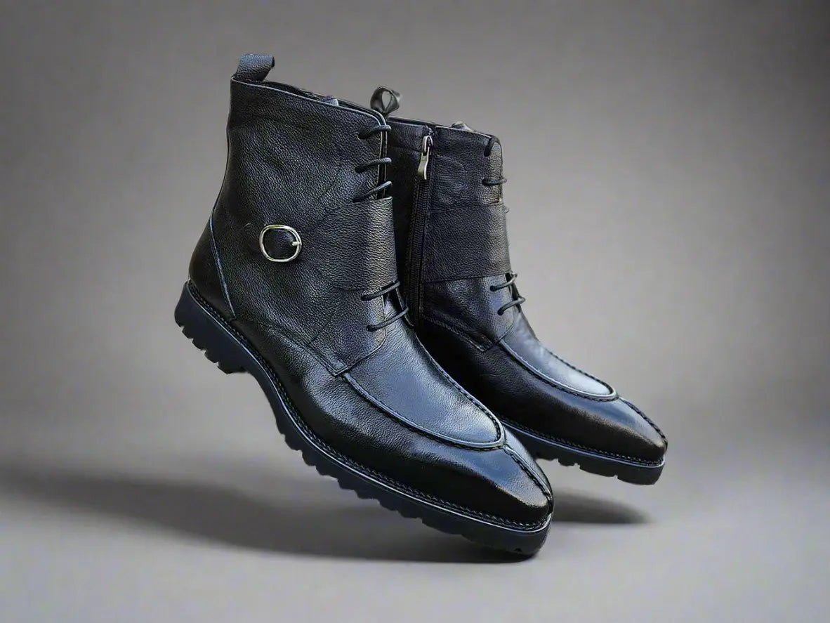 Kb Rugged Split Toe Lace Up Boot Leather Boot KB480-03