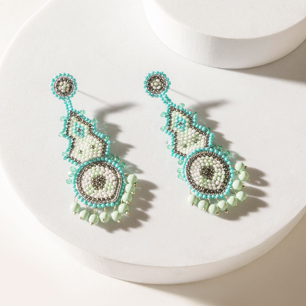 Elara Oasis Earrings in Sage Turquoise