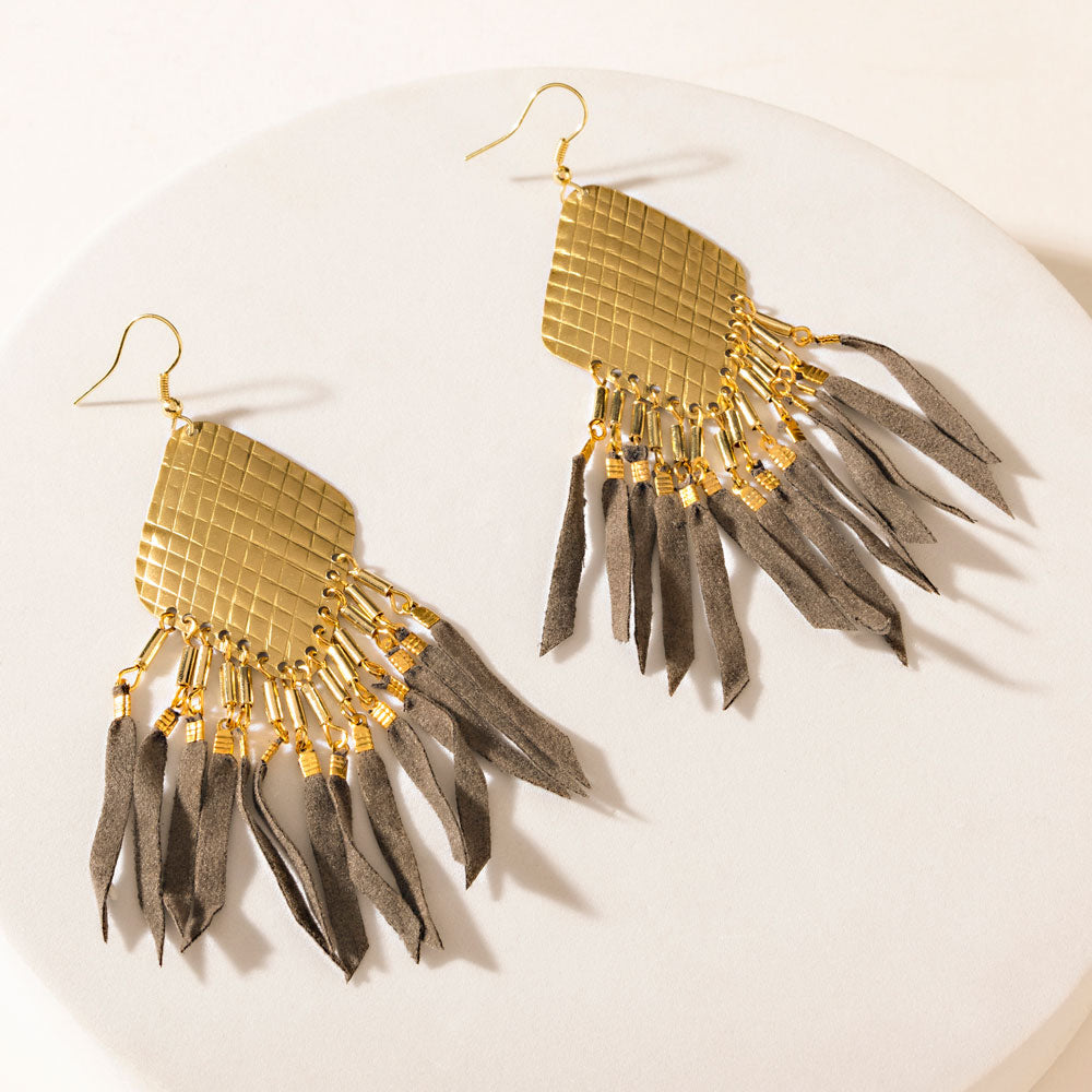 Myra Prairie Siren Earrings in Sunhide Gold