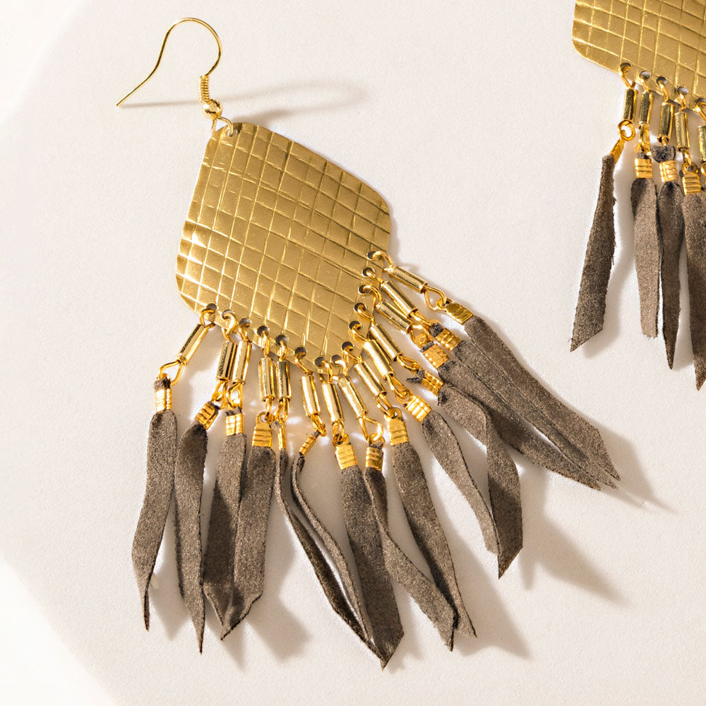 Myra Prairie Siren Earrings in Sunhide Gold