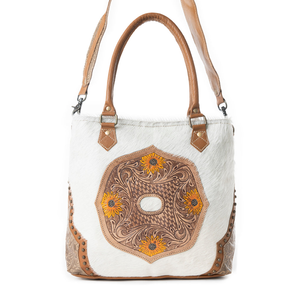 Burnished play Hand-Tooled Bag