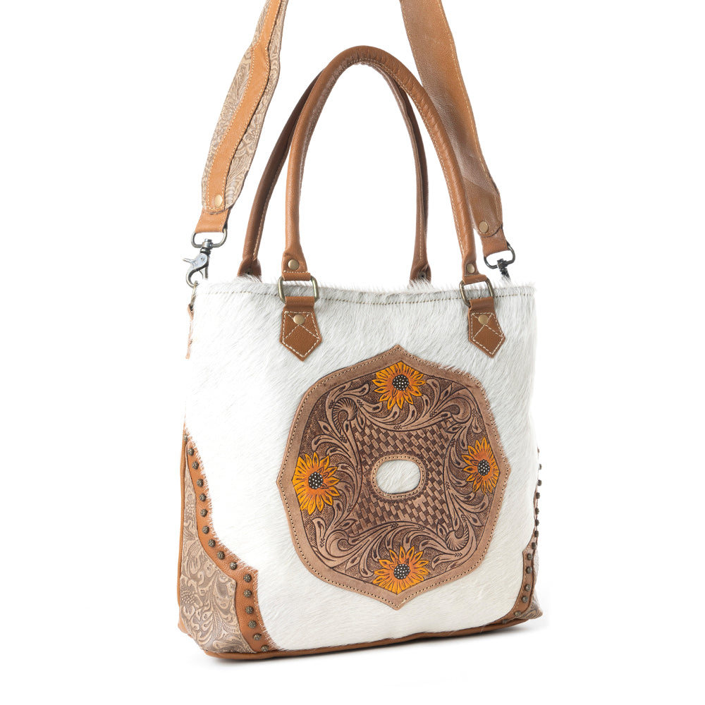 Burnished play Hand-Tooled Bag